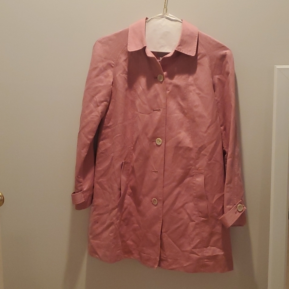 ADORABLE J. Jill Pink Trench Coat Size XS